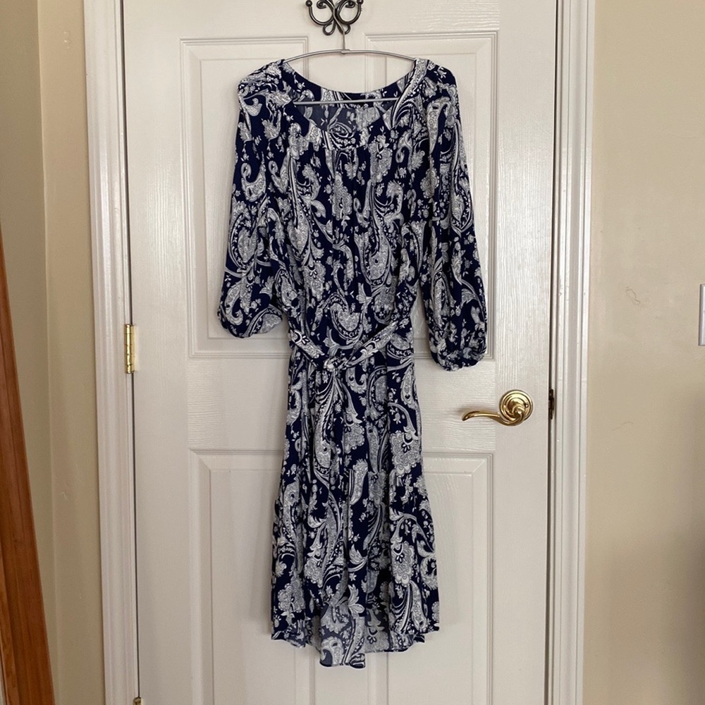 TALBOT’S  PAISLEY BLUE DRESS